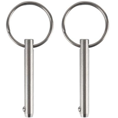 Broche de libération rapide en acier inoxydable 316 – 6,3 mm x 95 mm au total, 79 mm de longueur utilisable, Quincaillerie marine pour taud de bimini (0,25" X 3,74", Utilisable 3,11")