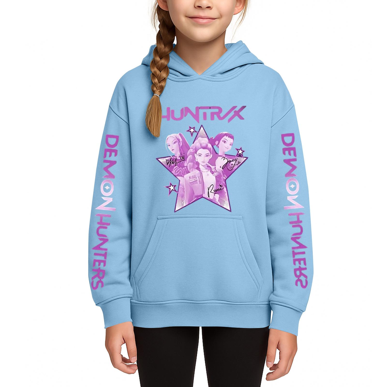 

Детская толстовка с капюшоном для мальчиков и девочек, однотонная, с длинными рукавами и карманом 90