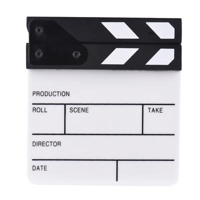 Dimensiune compactă Clapboard Acrilic Ştergere uscată Film TV Film Director Cut Action Scene Clapper Board Slate