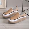 Fashion Women Fashion Loafers Slip-On Vulcanized Shoes Casual Wedge Heel Lightweight Woman Sneakers Thick Bottom Round Toe Sneaker Shoes