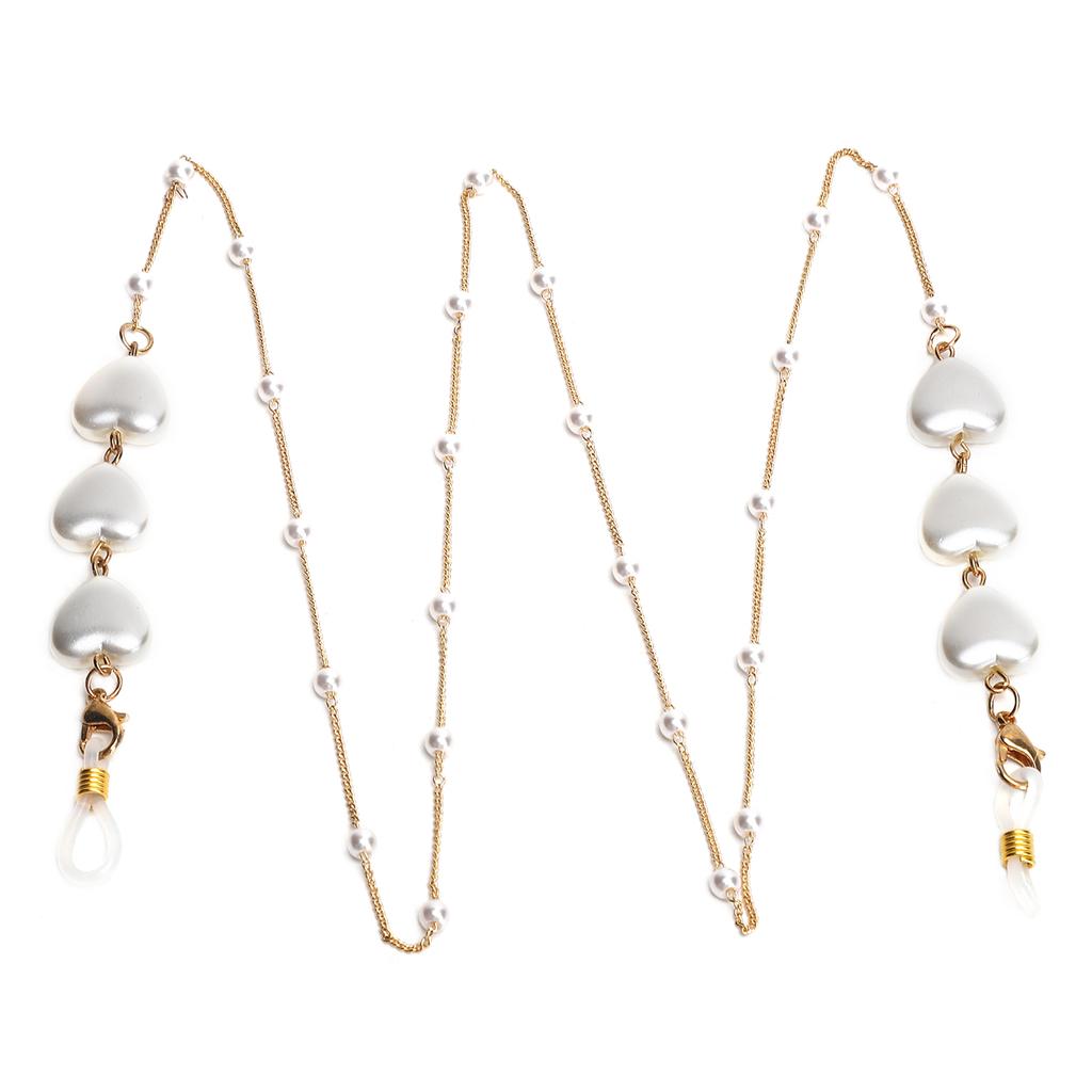 Heart Shaped Decoration Face Cover Chain Metal Exquisite Glasses Chain Lanyard