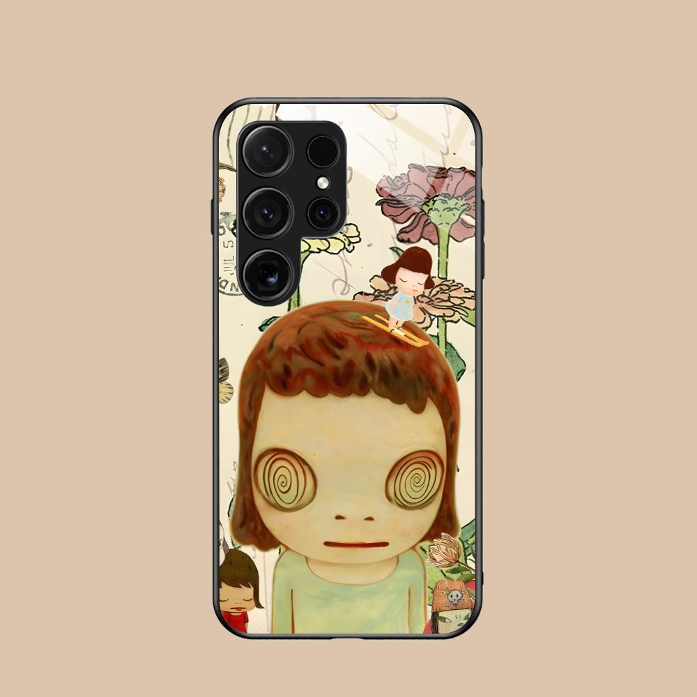 Anime Yoshitomo Nara Phone Case for Samsung Galaxy A56 55 54 53 52 51 36 35 34 23 16 15 5G Glass Colorful Cover Cover Smartphone