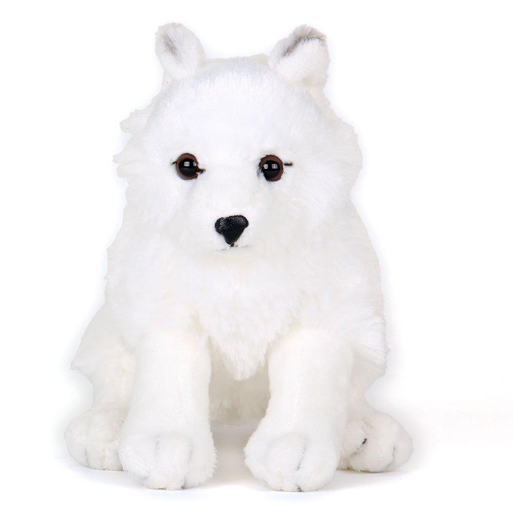 Carolata Arctic Fox Plush Toy Realistic Fox Animal Toy Doll Gift Present Birthday Christmas Present (Sitting Series/Soft Touch) (Twice Tested) /