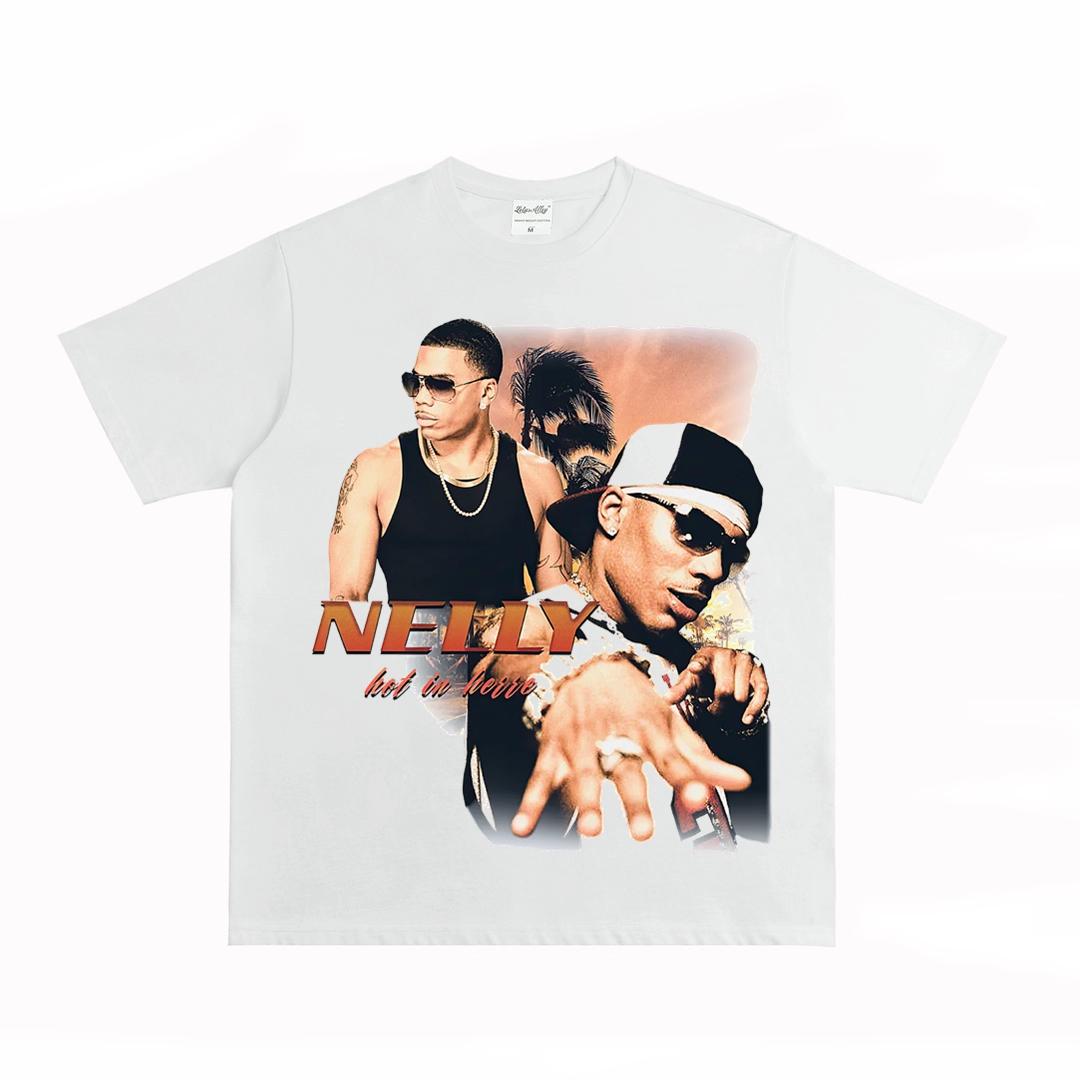 

90s Nelly Hot In Herre Graphic TShirt Throwback Style Vintage Hip Hop Merch Oversized Cotton Unisex Rapper Print Casual Tees 4XL
