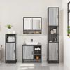 3 Piece Bathroom Furniture Set Grey Sonoma Particleboard