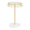 Multipurpose Hair Jewelry Organizers Rack 30 Hooks Sturdy Alloy Wood Build Shelf Efficient Storage Solution