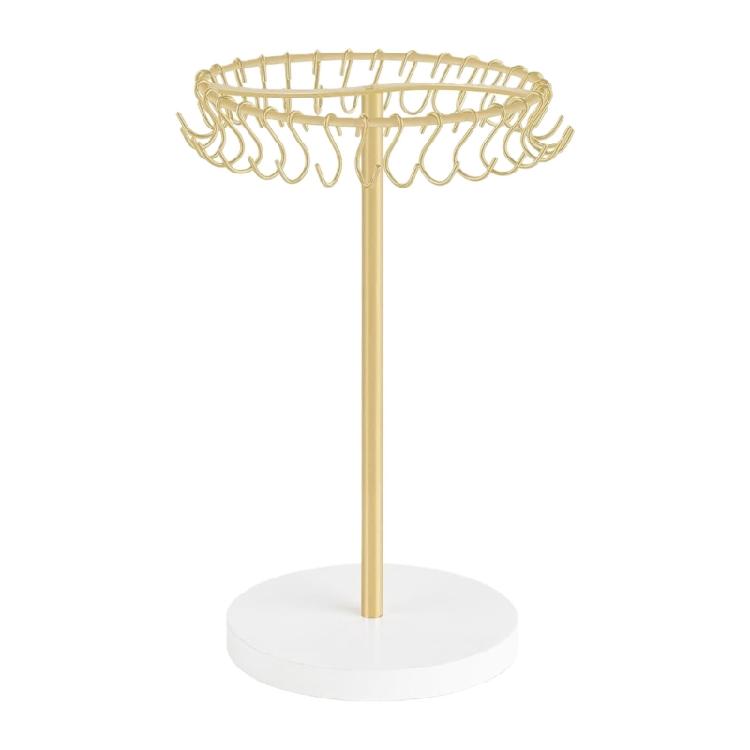 Multipurpose Hair Jewelry Organizers Rack 30 Hooks Sturdy Alloy Wood Build Shelf Efficient Storage Solution 1 1490₽