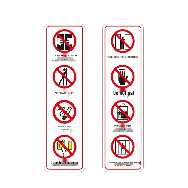 Waterproof Transparent Elevator Safety Notice Sticker