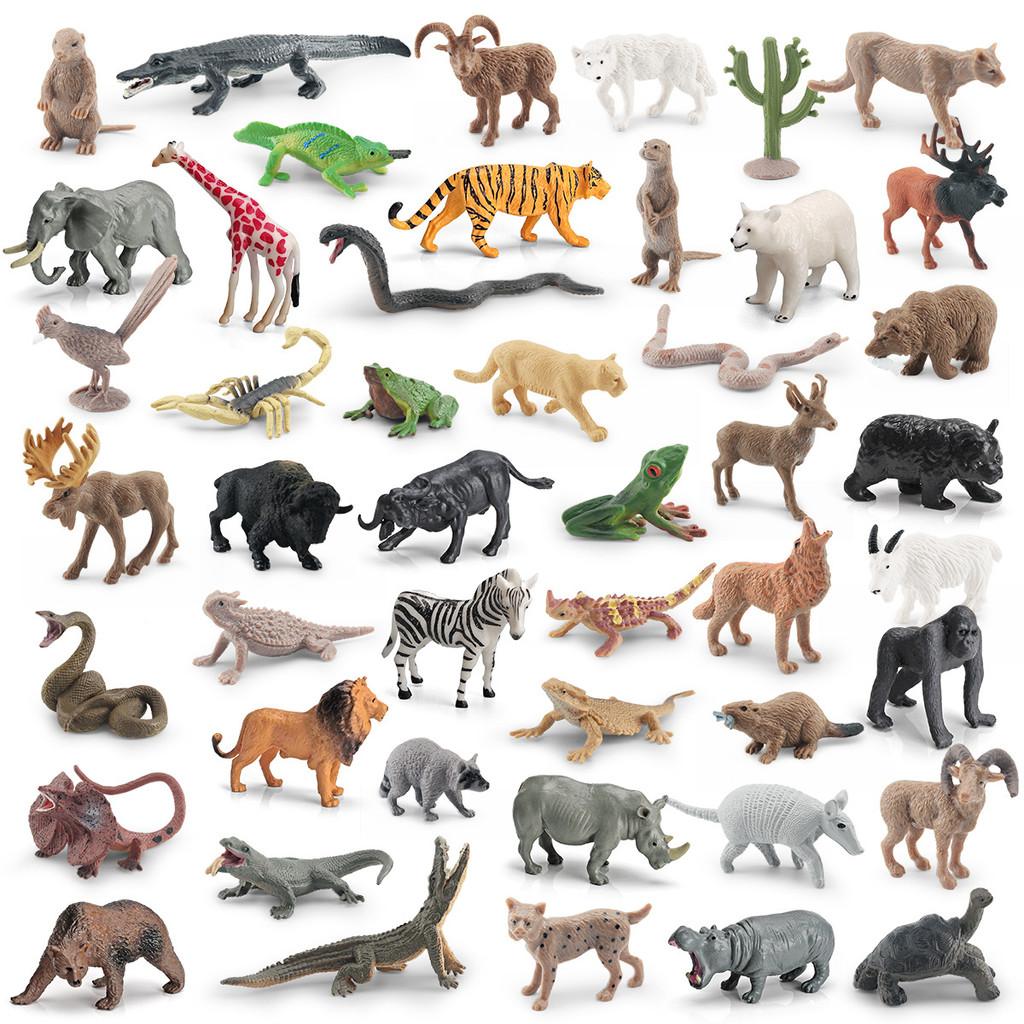 Pvc Chameleon Elephant Lion Figurines Set With Static Design For Classroom Teaching And Home Decor