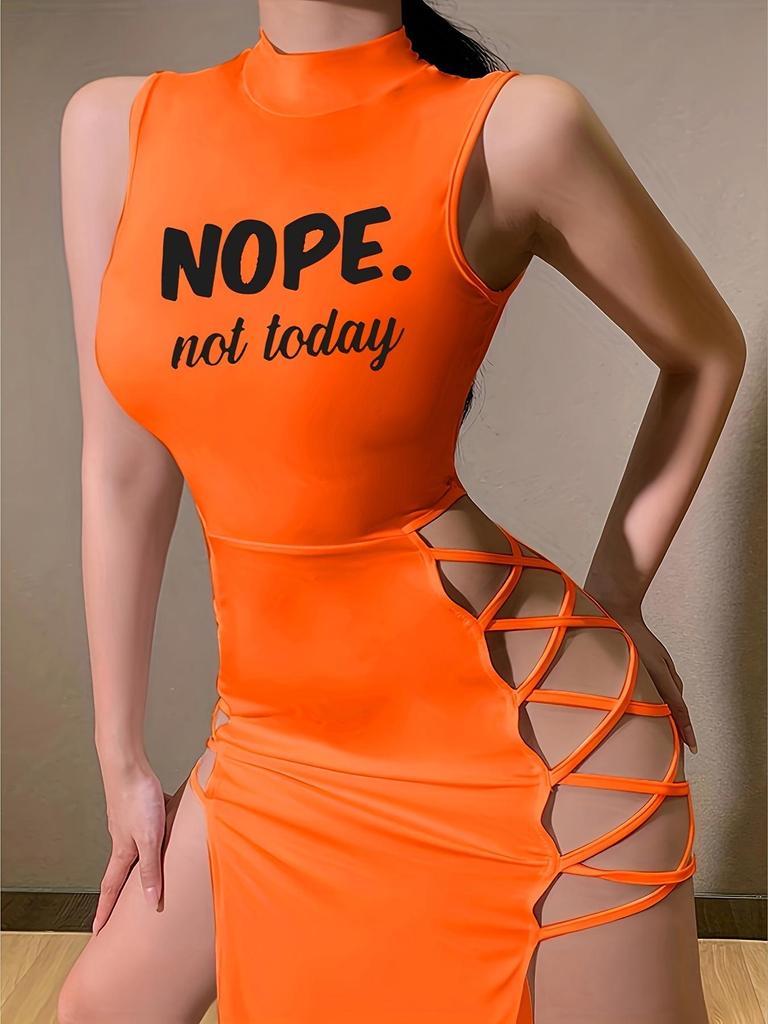 2024 Summer Sexy Tie-Up Tank Top High Slit Print Dress Collection