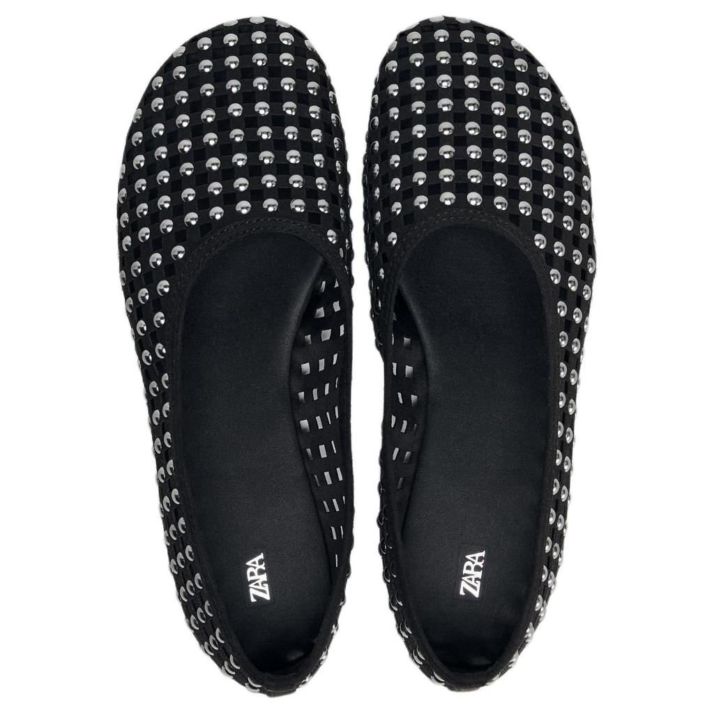 Zara Minimalist Round Toe Casual Flats 1Cm Women flats Black 11531510800