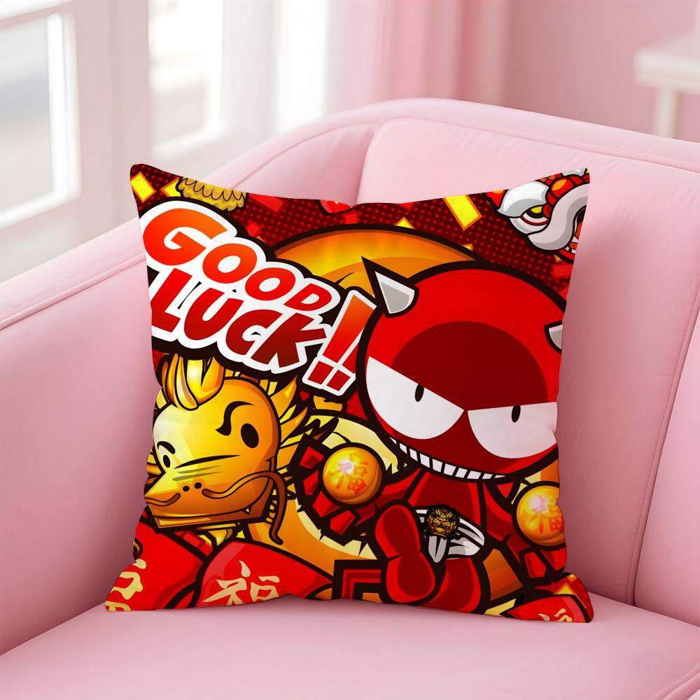 Mode DDADA DDEVIL DEVILS Kissenbezug Kissenhülle Kurzer Plüsch Verdeckter Reißverschluss Raum Sofa Kissenbezug