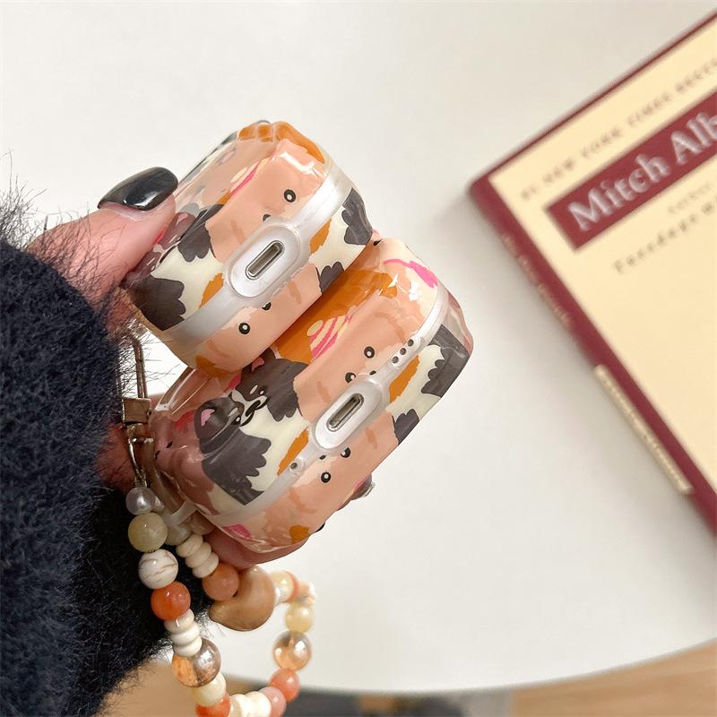 Full Screen Dog Suitable for Airpods4 Apple Bluetooth Wireless 2/3 Generation Pro2 Earphone Cover Cute Creative Niche
