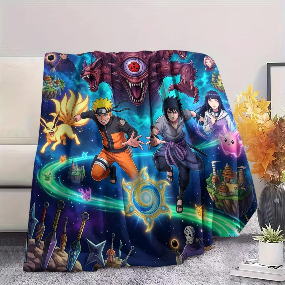 Naruto Print Flannel Blanket, Ultra Soft High Quality All Seasons Warm Throw, Home Decor Cozy Blanket, Perfect Christmas Gift