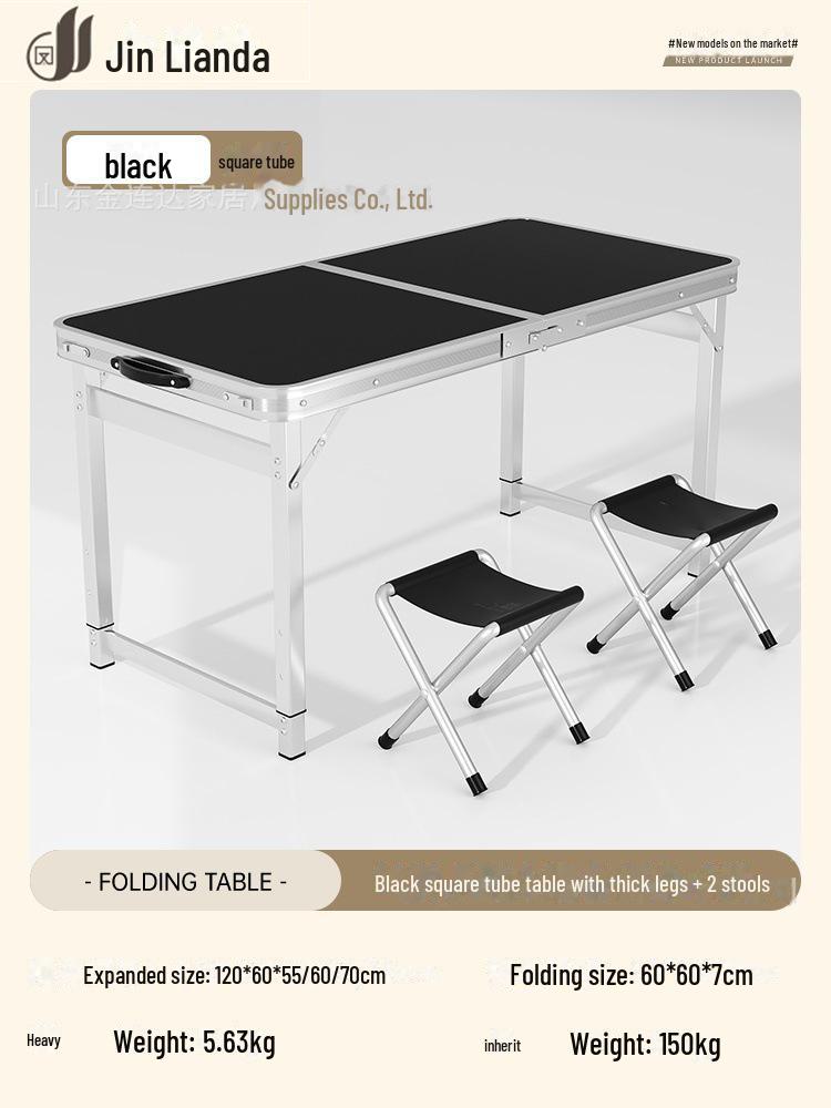 Přenosný multifunkční hliníkový skládací stůl pro stolování a venkovní použití