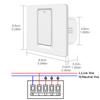 SLS Zigbee 1 Gang Smart Wireless Wall Switch for Tuya Single Pole Push Button Electrical Switch Alexa Voice Control 10A Max.
