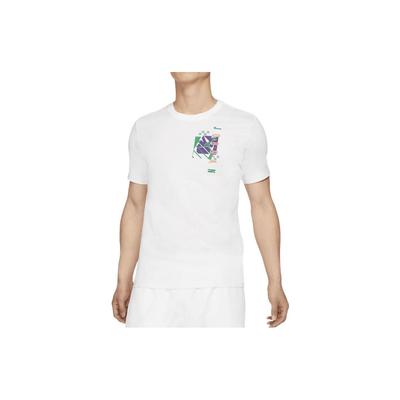 Fun Letter Logo Print Breathable Sports Short Sleeve T-Shirt Men Tops White CZ8391-100