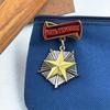 Soviet Union Hero Gold Star Badge Brooch Five Pointed Medal Replica for History Reenactment Military Lover Gift