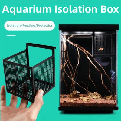 Durable Aquarium Breeder Box Hangable Fish Tank Isolation Box Fry Isolation Box Shrimp Breeding