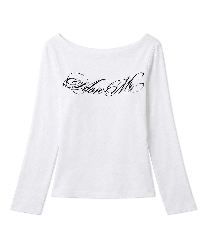Ijeulum Adore Me Two-Way Boat Neck Long Sleeve (Ivory)