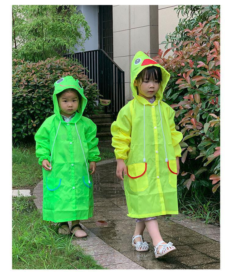 Poncho antipioggia spesso a forma di anatra dei cartoni animati per bambini e studenti dell'asilo