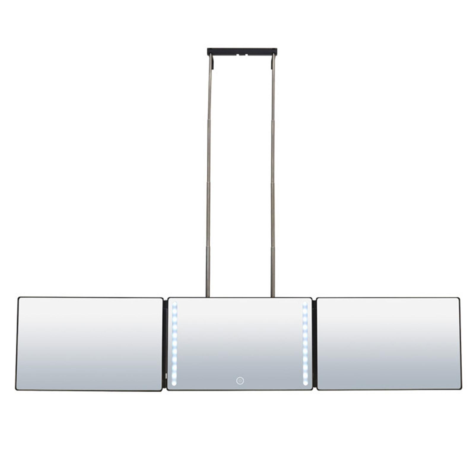 

Трехстороннее зеркало для макияжа Зеркало для косметики с поворотом на 360 градусов со светодиодной подсветкой Зеркала для причесок Трехстворчатое зеркало для инструментов для стрижки волос