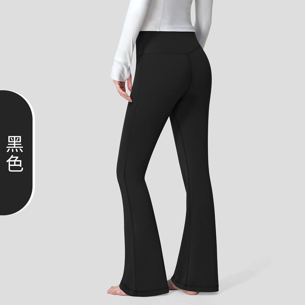 NUF Nude Lycra No Size Micro-pull Yoga Pants High Waist Hip Lift Thin Flared Pants Sports Running Fitness Pants