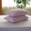 Pure Cotton Jersey Striped Bedding Set: Pillowcase, Duvet Cover, Fitted Sheet - Ideal for Dorms