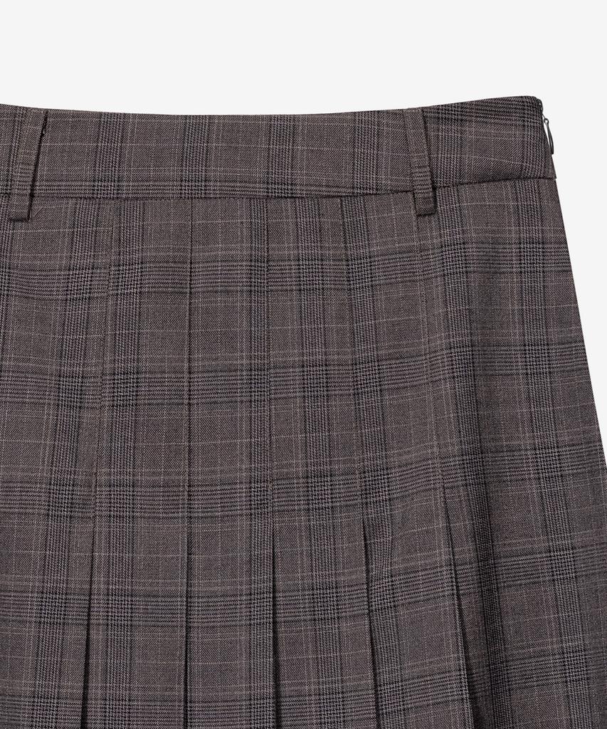 Mind Bridge Woman [W] Check Pleated Midi Skirt
