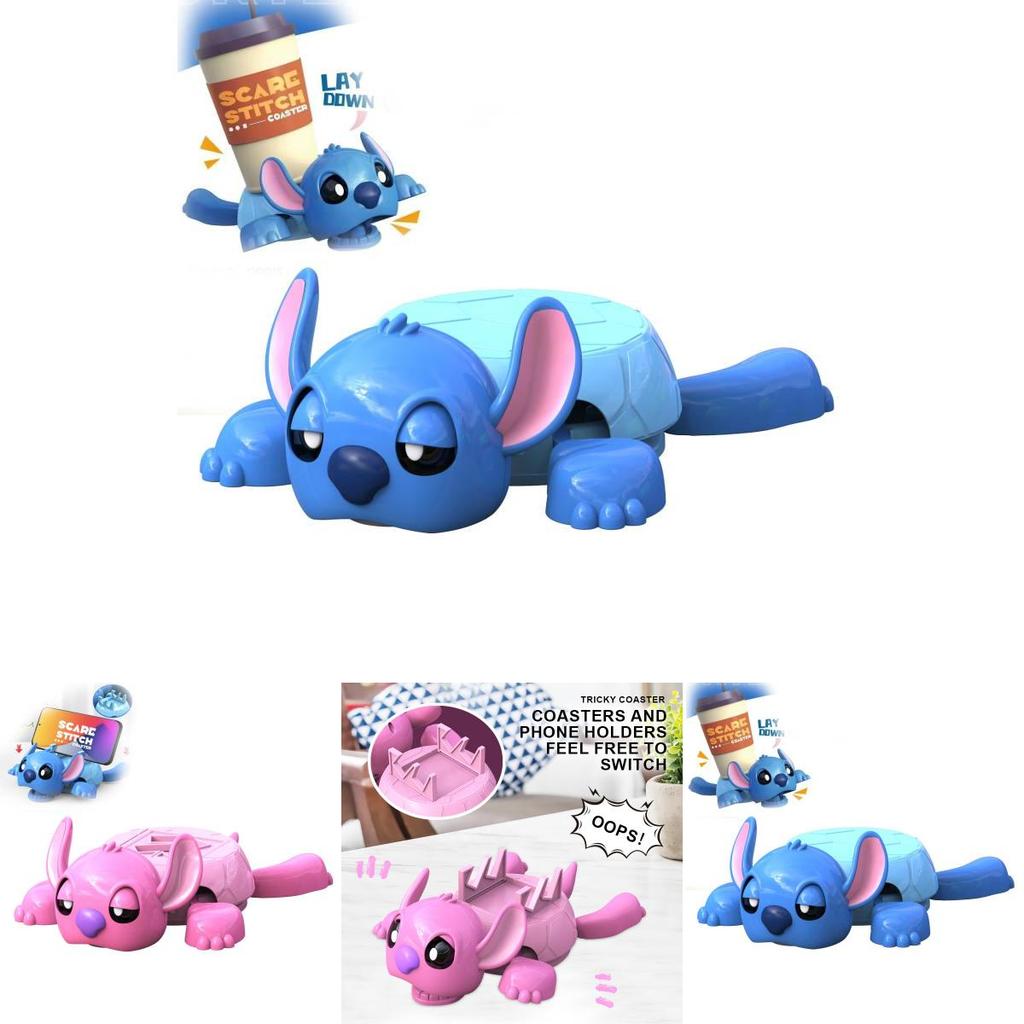 Lilo Stitch Silicone Coaster With Phone Stand For Home Office Gift Use