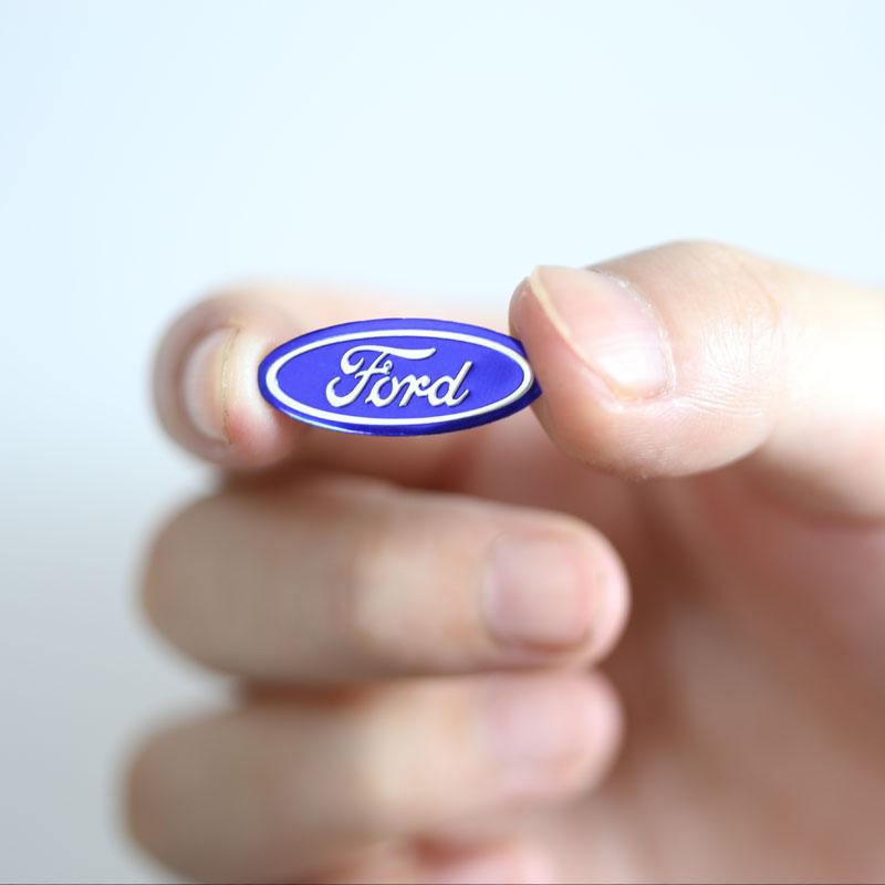 Car Remote Key 14/21mm Metal Logo Sticker Accessories For Ford Focus Fiesta Puma Ranger Kuga MK7 MAX F150 Mondeo APZ1