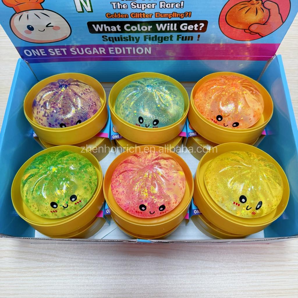 2026 Hersteller Glitzer Knödel Squishy Tpr Taba Neuheit Stressabbau Fidget Spielzeug Kneten Geheimnisvolle Knödel