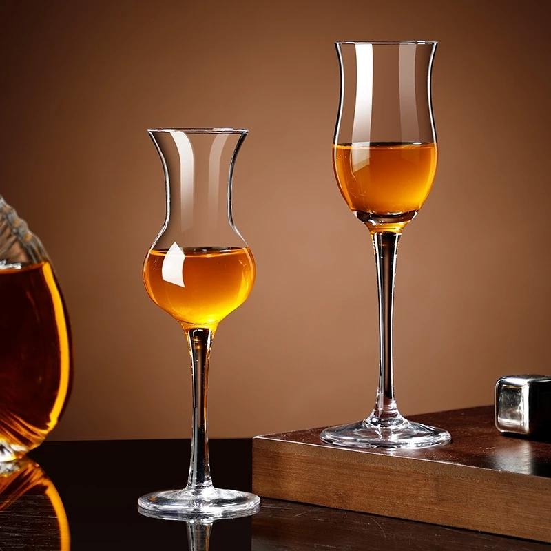 2 Pcs Lot Tulip Iso Whisky Tasting Goblet Cognac Brandy Snifter Handmade Crystal Whiskey Glass Cheap Liqueur Glasses Wine Cup