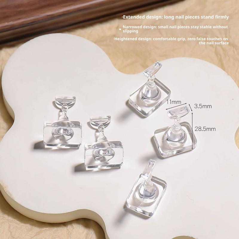 Non-Magnetic Acrylic Nail Stand Nail Chess Nail Practice Stand False For Cat Eye Gel Press On Manicure Stand Tools