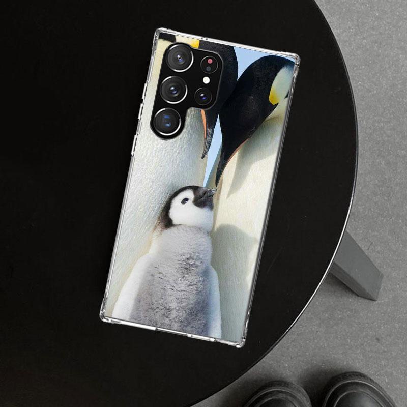 Penguins Love At The North Pole Phone Case Cover for Samsung Galaxy S26 S25 Edge S24 S23 Ultra S22 Plus S21 FE S20 + Art Customi