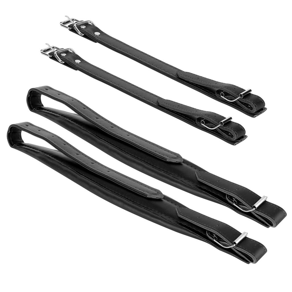 2Pcs Accordion Strap Shoulder Set Kit Adjuatbale PU Leather Accessory for 16?120 BassBlack