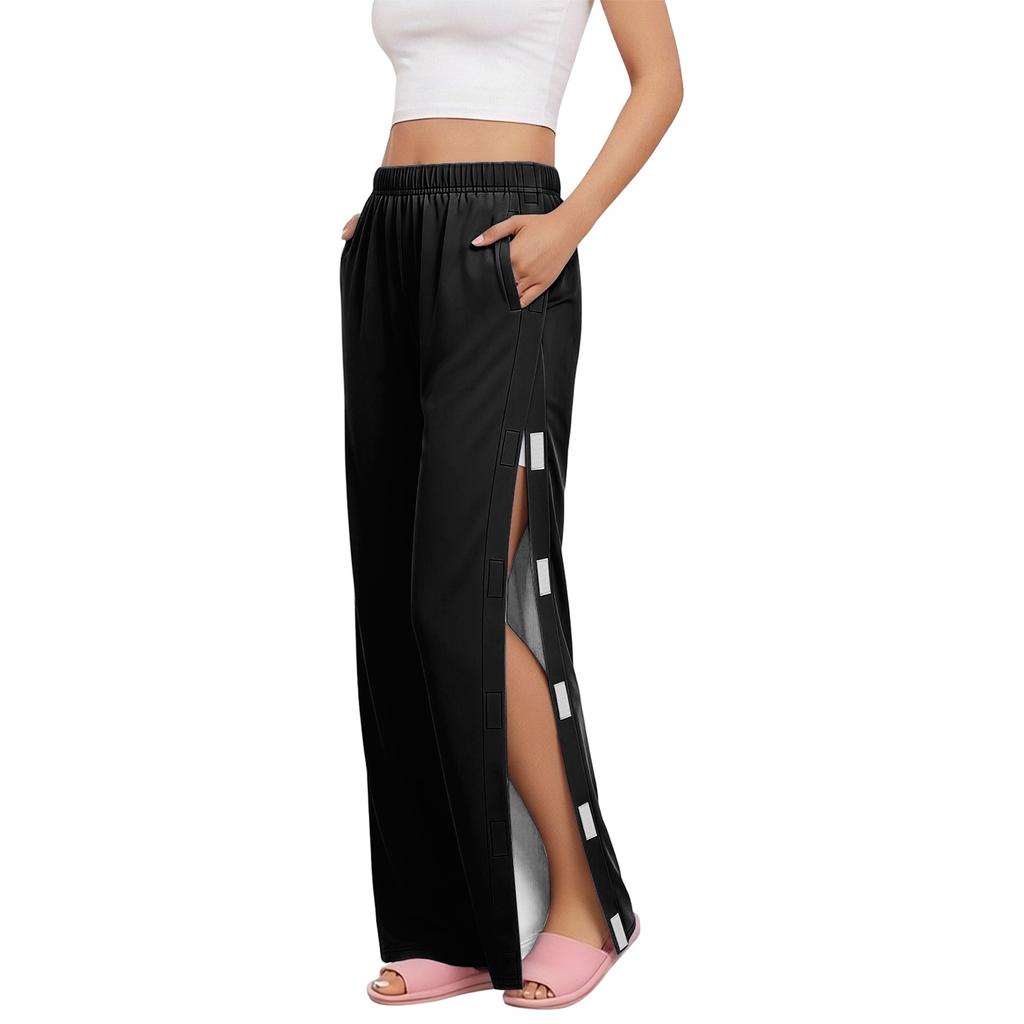 Pantaloni da Donna con Chiusura Laterale - Facili da Indossare/Togliere, Morbidi Pantaloni Elasticizzati Comodi per il Relax e l'Uso Quotidiano