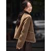 Women's Classic Round Neck Double-Sided Wool Coat