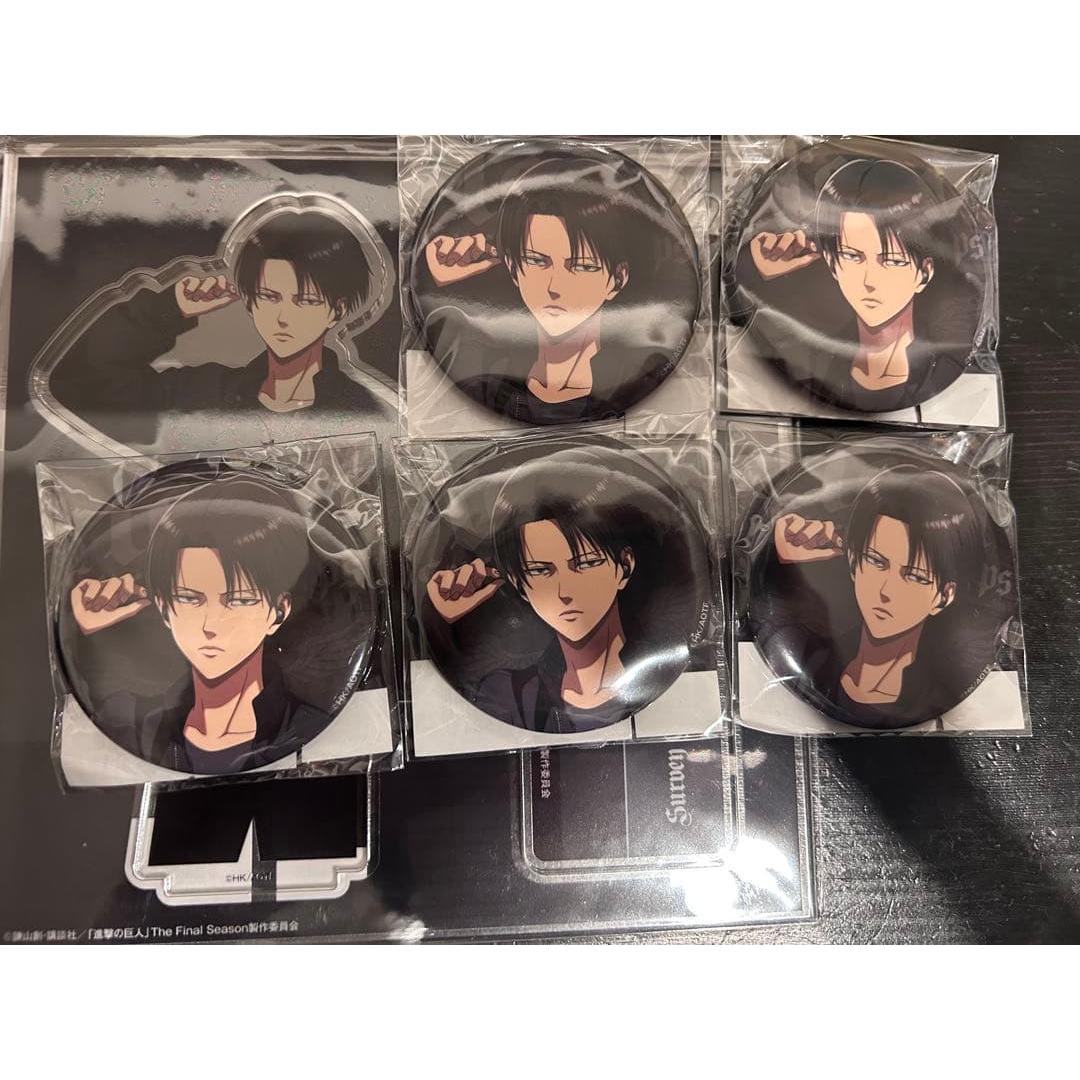Used Attack on Titan Otoani ONKYO Levi Acrylic Stand Can Badge
