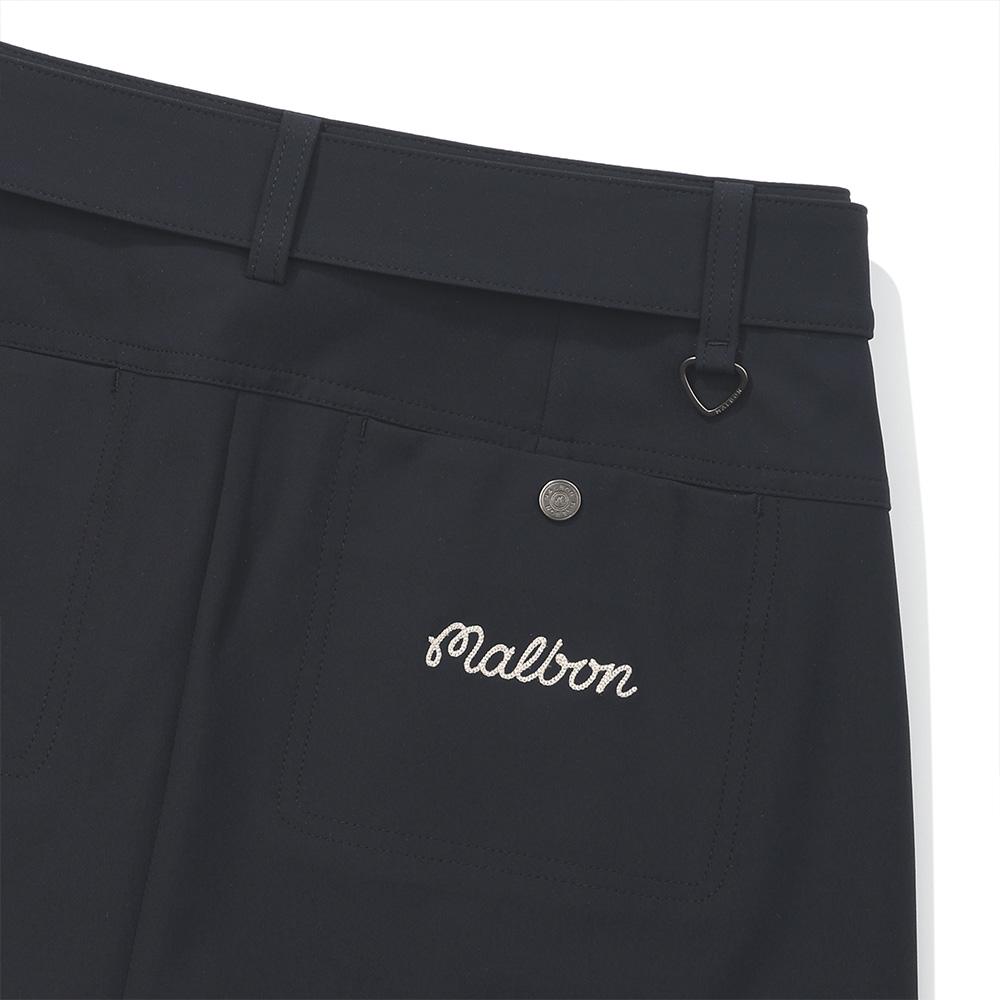 MALBON GOLF H-Line Optional Belt Cargo Skirt Navy (Woman)