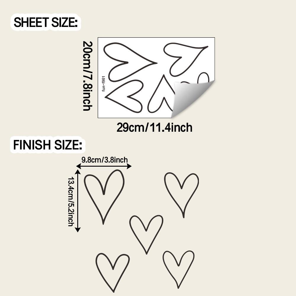 

Простые и простые декоративные наклейки в форме сердца для гостиной, кабинета и домашних стен