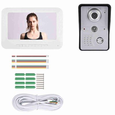 7 Inch Color Video Camera Door Ring Intercom Waterproof Video Doorbell Kit