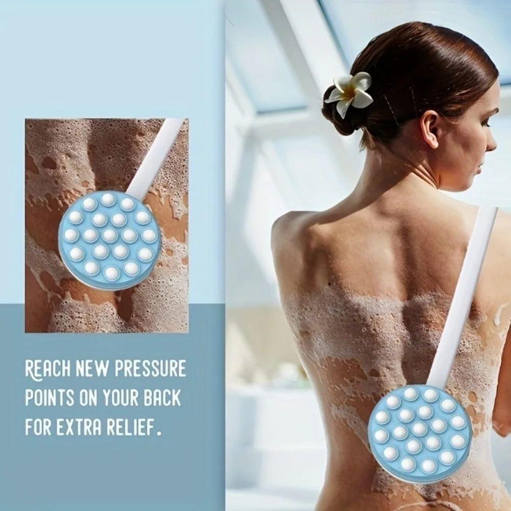 Long Handle Lotion Applicator and Massager Handheld Roll-on Dispenser Back Scrubber  Skin Cream