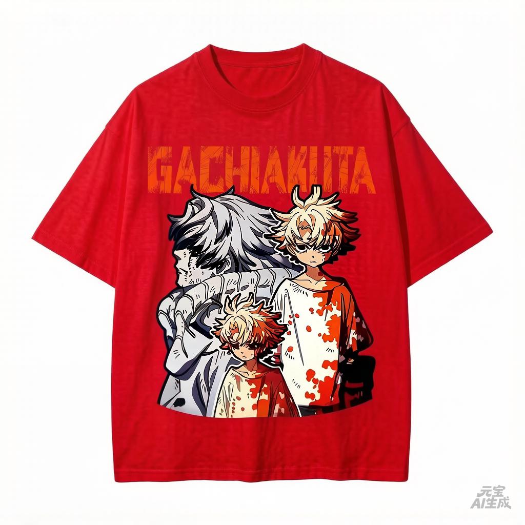 Anime-style T-shirts Include Streetwear Retro T-shirts Short-sleeved Shirts and Summer Clothing.