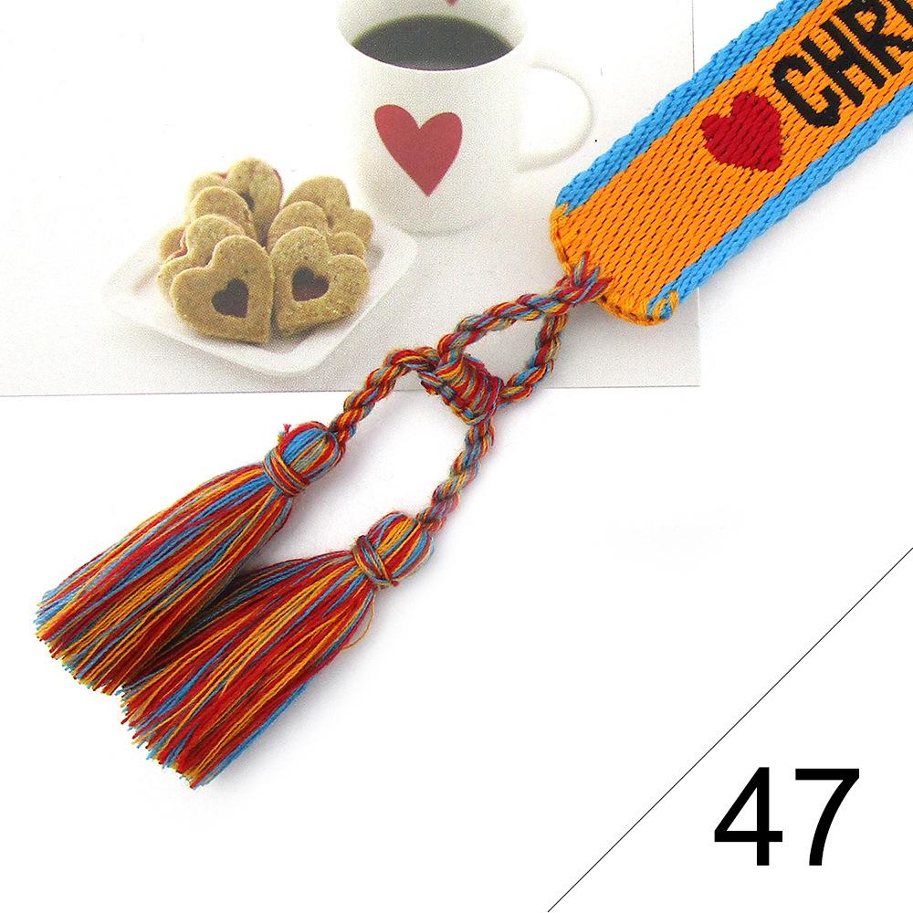 Custom Bohemian Embroidered Bracelet with Tassel and Woven Rope - Handmade Jewelry for Couples and Women