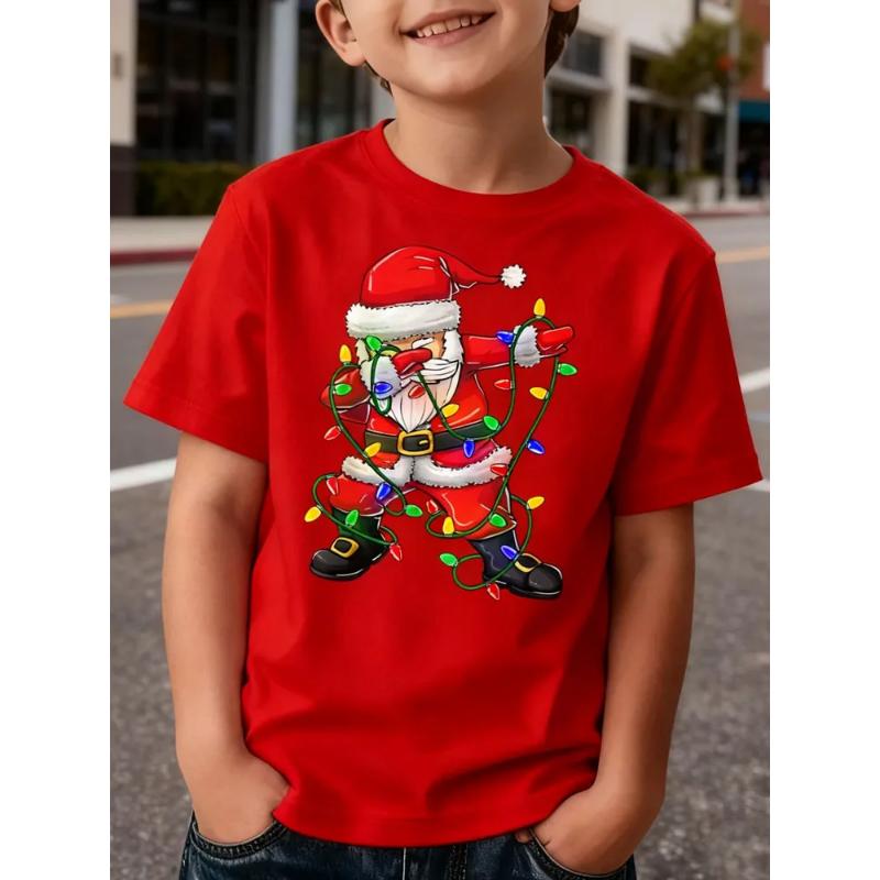 Fashion Men s Children s Clothing Crew Neck Short Sleeve 3D Casual Color Printing Casual Short Sleeve Crew Neck T-Shirt 110