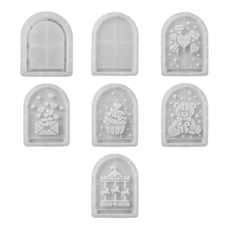 7pcs Portable Silhouettes Silicone Mold Set For Customizable Resin And Handmade Projects And Small Studio Creations 1
