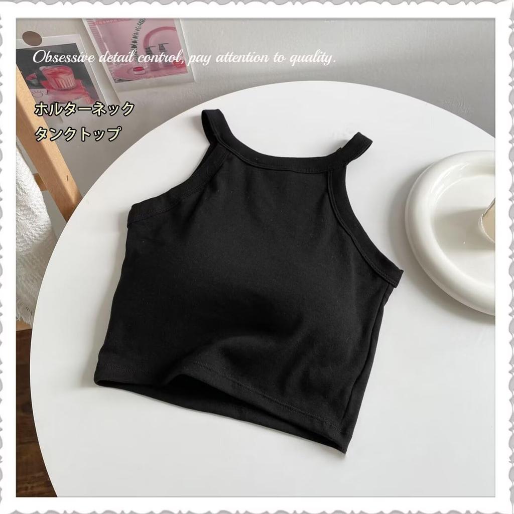 Eukkis American Style Inner Tank with Cups Cotton Bra Top with Light Sports and Yoga Black Women's - Bra, Wear,