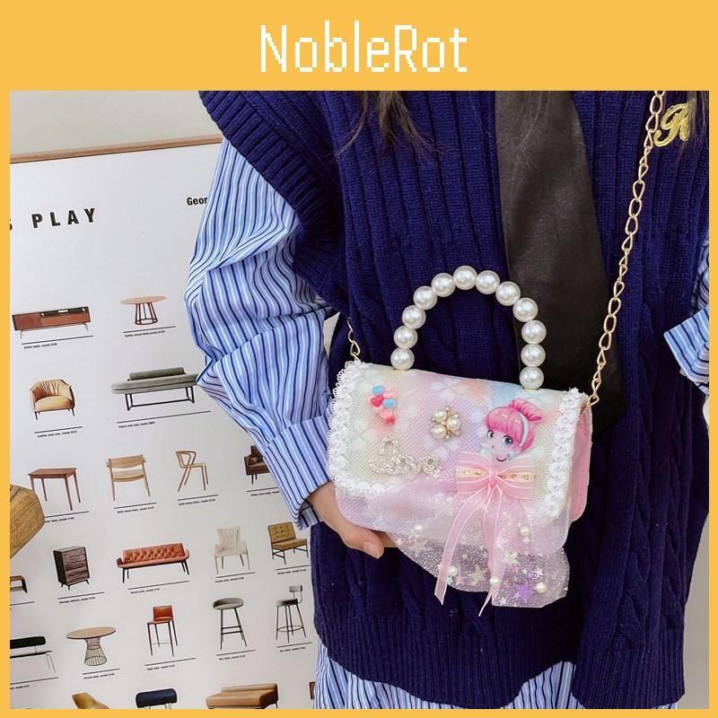 Lightweight Pearl Charming Shoulder Bag For Girls Featuring Cute Princess Design