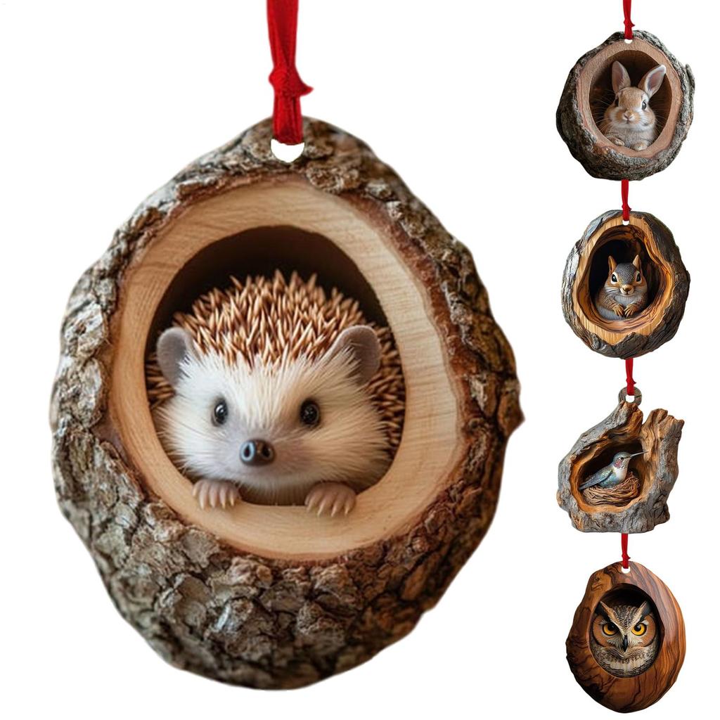 2025 Tier Weihnachtsbaumschmuck Niedlicher 2D Acryl Koala Affe Katze Anhänger Für Weihnachtsbeutel Auto Heimdekoration